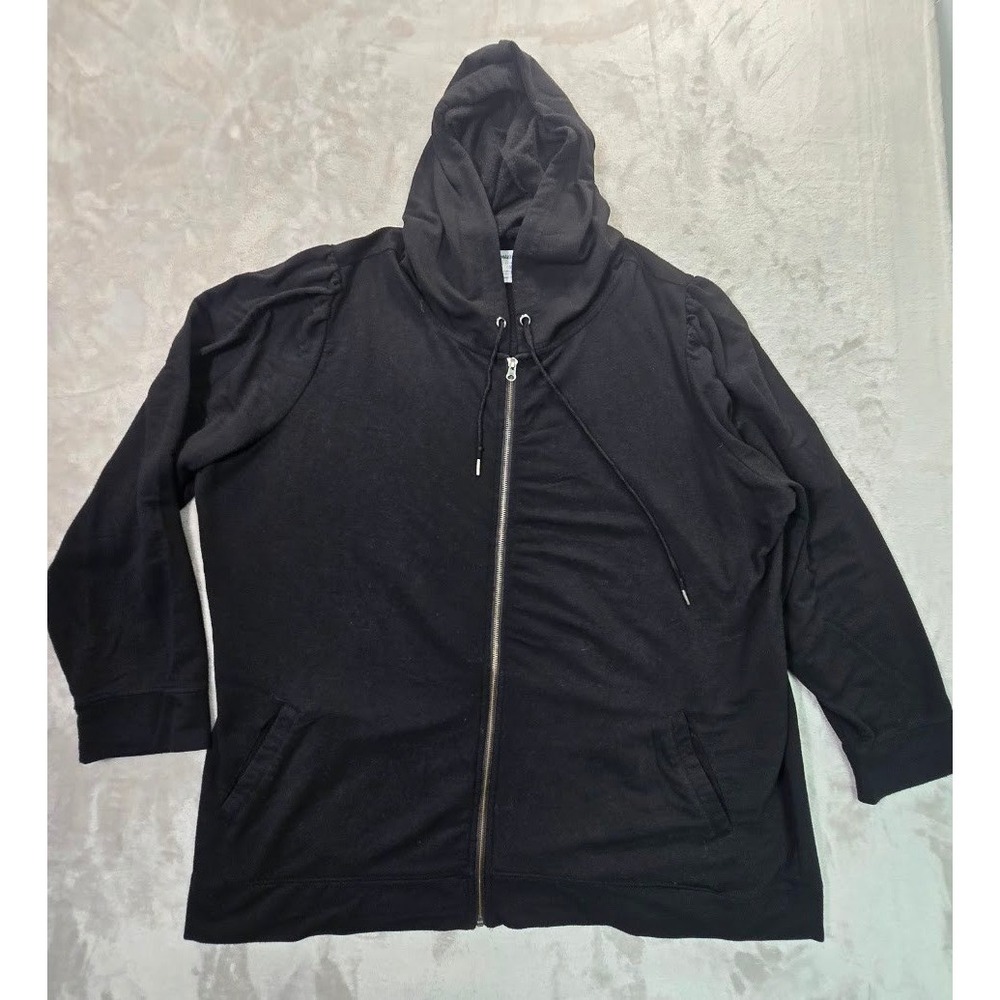 The Sweatshirt Project French Laundry Black Hoodie Womens 3X Plus Size